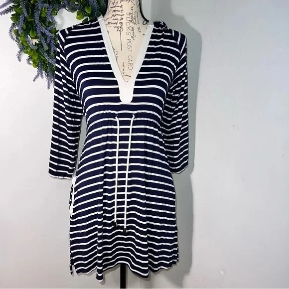 Dakini,M pocketed deepV contrast yoke, tassel drawstring waist side vents,hooded - Picture 2 of 8